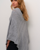 Cream - CRDELA KNIT PONCHO