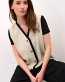 Cream - CRTIFFI KNIT VEST CREAM