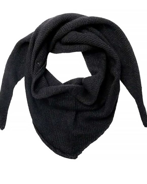 BLACK COLOUR - BCTRIANGLE MINI KNITTED SCARF