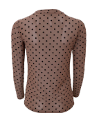 BLACK COLOUR - BCJENNIE DOTTED MESH BLOUSE 