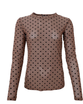 BCJENNIE DOTTED MESH BLOUSE 