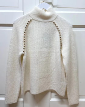 MMZORA BEAD HIGHNECK KNIT - MOS MOSH