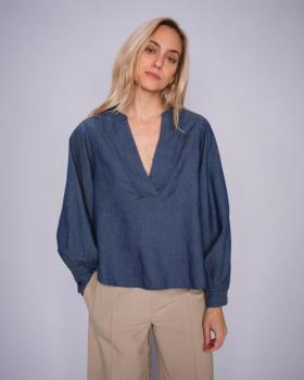 MMYEN DENIM BLOUSE - MOS MOSH