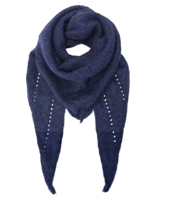 BLACK COLOUR - BCDELL KNITTED MINI SCARF 